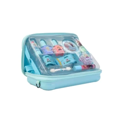 Image of Lip Smacker Frozen Travel Beauty Case, Makeup Case for Kids with EyeShadow Palette, and Nail Included Accessories