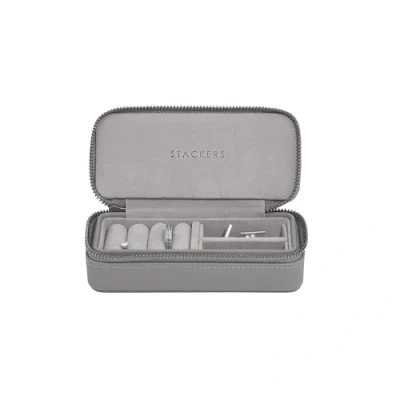 Image of Stackers Slate Grey Medium Jewellery Travel Box
