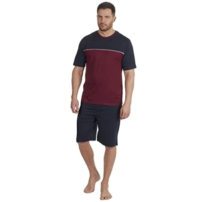 Image of Undercover Mens Short Pyjamas 31B1712 Navy/Burgundy L