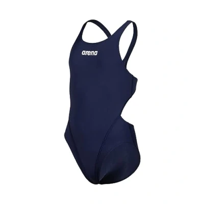 Image of Arena Performance Girls&#039; Solid Team Swim Tech Swimsuit, 15 Years, Navy White