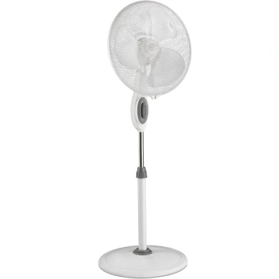 Image of CASAFAN Pedestal Fan With Plastic Housing, White, 3 Speed Settings