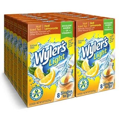 Image of Wyler&#039;s Light Singles to Go Lemon Iced Tea Drink Mix Sachet 13.3 g
