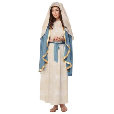 Image of California Costumes 1316 The Virgin Mary Religious Adult Sized Costumes, Solid, Natural,turquoise, XL