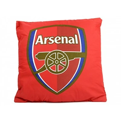 Image of Arsenal FC Official Football Crest Cushion (37cm x 37cm) (Red)