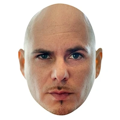 Image of FoxyPrinting PITBULL JB Music Star Fancy Dress Cardboard Celebrity Party Face Mask