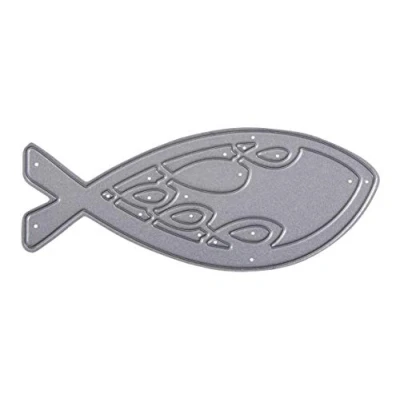 Image of Rayher Punching Template: Fish, colourless, 8x3,1cm