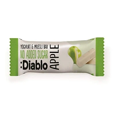 Image of Yoghurt coated muesli bar with no added Sugar Diablo Free Apple, 30 g