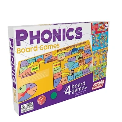 Image of Junior Learning JL422 Phonics Board Games, Multicolor