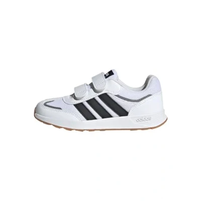 Image of adidas Performance Tensaur Switch Unisex Road running shoes for kids, Size: 1, Footwear white/core black/grey three Imitation leather/ textile