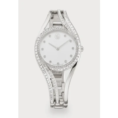 Image of Swarovski Hyperbola Bangle Watch Metal Bracelet, Stainless Steel Shiny, Silver