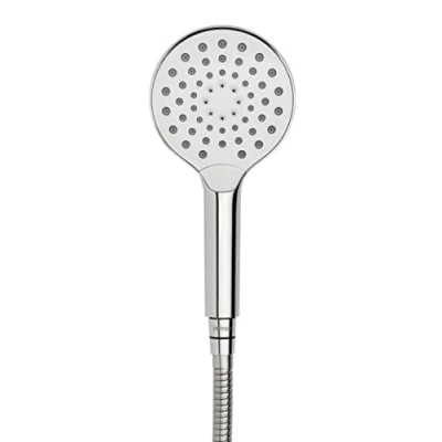 Image of Triton Shower Head Michelle Water 3 Setting Spray High Pressure Heads Universal Chrome White Set Accessories