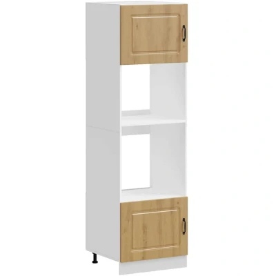 Image of vidaXL Lucca Oven Cabinets Artisan Oak Kitchen Storage with Adjustable Feet 60x57x207cm Engineered Wood