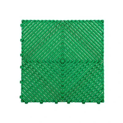Image of Nicoman Durable Garage Saunas Marquee Hot Tub Outdoor Camping Floor Tile Drainage Channels, Heavy Duty Green (9 TILES)