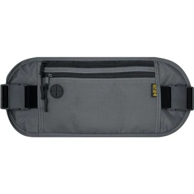Image of SUNDEE Travel Money Belt Bag with Adjustable Strap, RFID Security Hidden Waist Pouch for Men and Women, Wallet Cards Passports Phone Light Gray