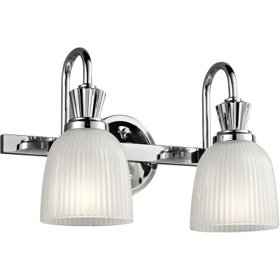 Image of Cora 2 Light Bathroom Wall Polished Chrome IP44, G9