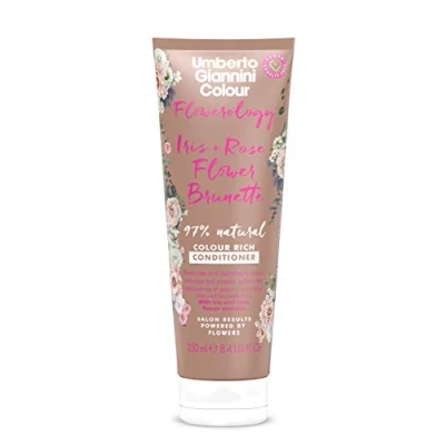 Image of Umberto Giannini Flowerology Iris + Rose Flower Brunette Colour Rich Conditioner Vegan Cruelty Free