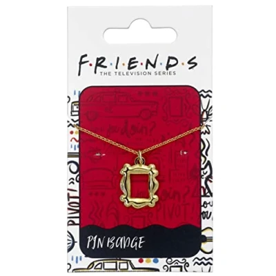 Image of The Carat Shop FTN0005 Friends TV Series Gold Plated SPIONCINO Pendant Necklace with Adjustable Chain