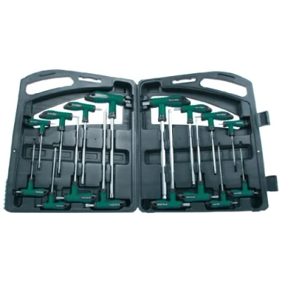 Image of Brueder Mannesmann Tools M18190 Offset Screwdriver Set 16 Pieces