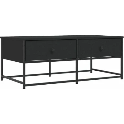 Image of vidaXL Coffee Table Black 100x51x40 cm Engineered Wood