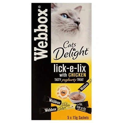 Image of Webbox Lick e Lix with Chicken Tasty Yogurty Treat 5 x 15g (PACK OF 2)