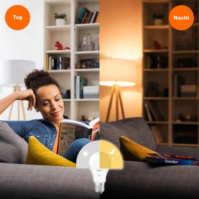 Image of Osram LED Lamp Base: E27 Warm White 2700 K 11 W Replacement for 75 STAR MOTION SENSOR Classic A