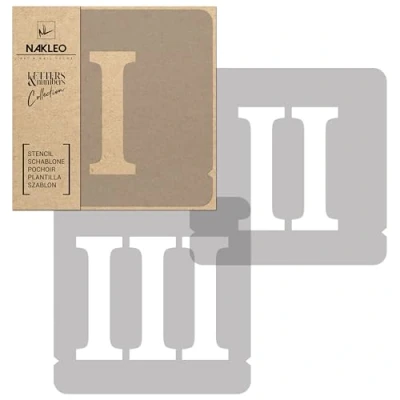 Image of NAKLEO Numerals Painting Stencils Set 12 Pcs, 25 cm Numbers &amp; Signs Roman Font, Reusable Plastic Drawing Templates for Crafts, DIY Wall Floor Wood