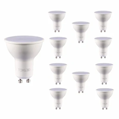 Image of TEKLED® GU10 LED Bulbs Energy Saving 7W Light Bulb 50W Halogen Spotlight Equivalent 120 Wide Beam Angle MR16 4000K 560LM NONDIMMABLE 10 Pack Cool White
