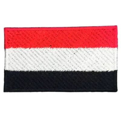 Image of Yemen National Country Flag Iron Sew on Embroidered Patch