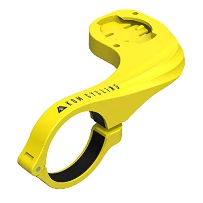 Image of KOM Cycling Wahoo Elemnt Mount Compatible with Multiple Computers Including The Bolt, Roam, Mini, and Colors 24g Out Front (Yellow)