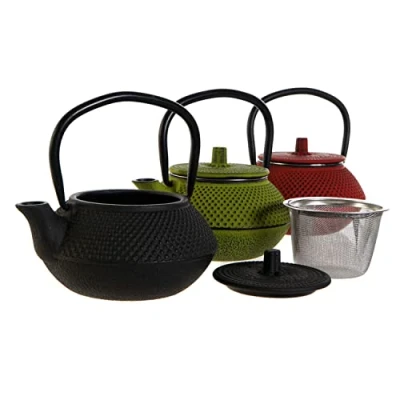 Image of DKD Home Decor Teapot, Iron Stainless Steel, Estándar