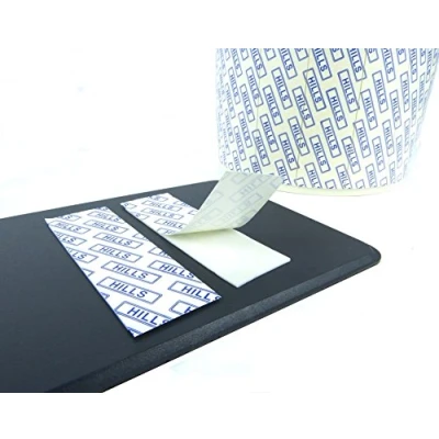 Image of Hills Number Plate Adhesive Pad with Double Sided Sticky Stripes in Pack of 32