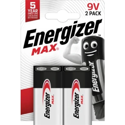 Image of Energizer 9V Batteries, Max Alkaline Power, 2 Pack