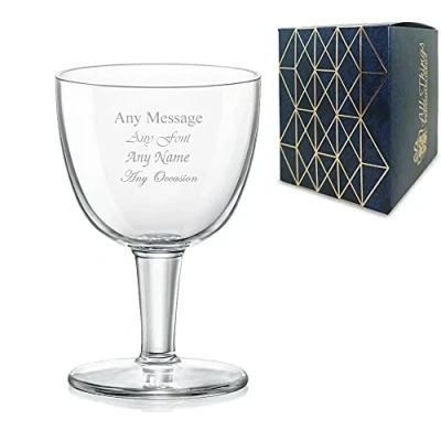 Image of Personalised Engraved 15oz Stemmed Abbey Beer Glass, Gift Boxed, Perfect for Any Lover