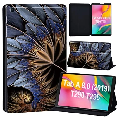 Image of FINDING Case Galaxy Tab A 8.0 2019 T290 T295, Slim Light Cover Stand Hard Shell Folio for inch Tablet Model SM (Wi Fi) T295 (LTE) (blue feather)