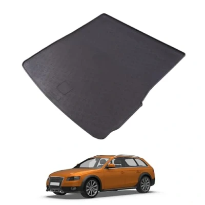 Image of Travall CargoMat Boot Liner Compatible with Audi A6 (2004 2011) Premium Tailored to Fit Car Floor Mat Waterproof Black Rubber All Weather Dog Friendly Specific Protector