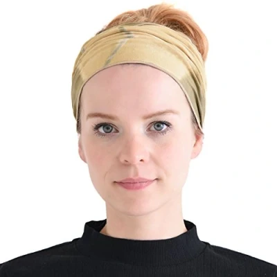Image of Casualbox Women HeadBand Bandana Band Hand Dyed Japanese Hair Marble G Beige(Size: One Size)