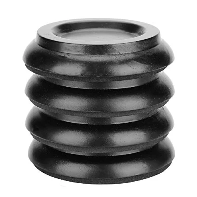Image of 4 PCS Piano Foot Pads, Round Beech Wood Caster Cup Pad Set Upright Cups Accessories(Black)