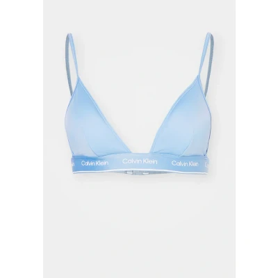 Image of Calvin Klein Swimwear Bikini top, Women&#039;s, Size: Large, Faded denim