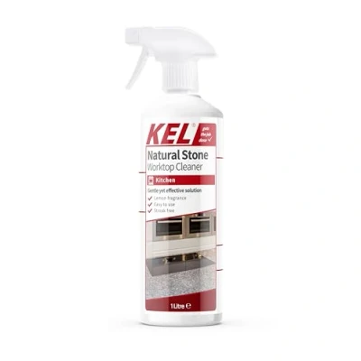 Image of KEL Natural Stone Worktop Cleaner Spray, Granite &amp; Marble Cleaner, Gentle Kitchen Cleaning Degreaser 1 Litre