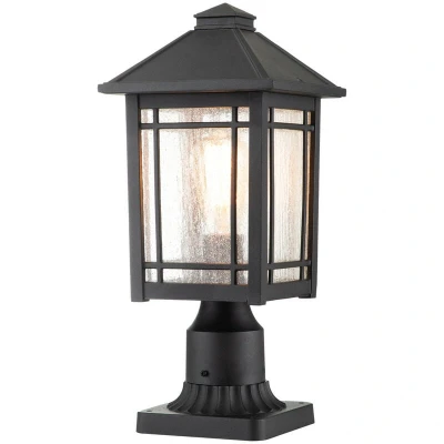 Image of Quoizel Cedar Point Outdoor Pedestal Light Black, IP44