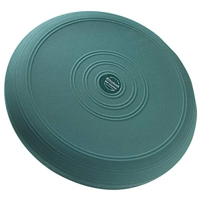 Image of THERABAND Dynair Senso 33cm Ball Cushion, Wobble Disc for Balance Training, Dynamic Sitting, &amp; Physiotherapy, Great Active Sitting Correct Posture, Blue