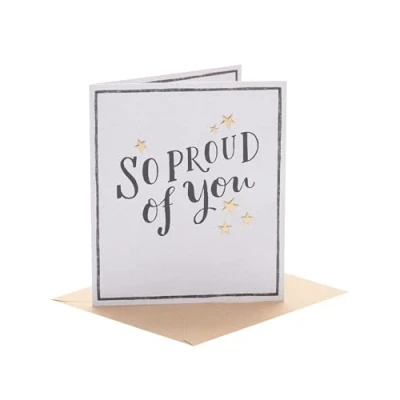 Image of UK Greetings So Proud of You Card for Him/Her/Friend Congratulations &amp; Other Events Starry Design
