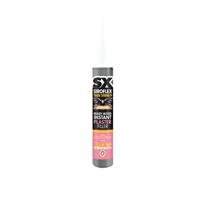 Image of Siroflex SX Trade Strength Instant Plaster Filler A Non Shrinking, Ultra Light, Ready Mixed for Filling and Repairing Cracks Holes in Walls Ceilings, Size 310ml Colour White