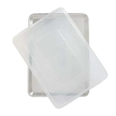 Image of Nordic Ware Naturals Half Sheet with Lid, Aluminium Baking Superior Heat Conductivity, Premium Bakeware Made in the USA, Silver