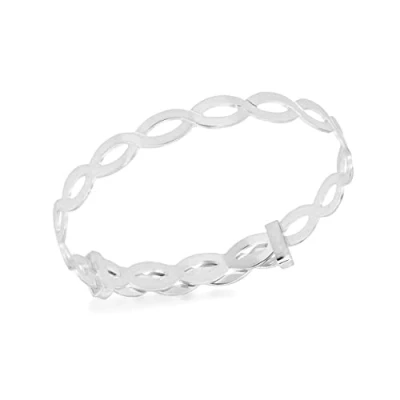 Image of Tuscany Silver Women&#039;s Sterling Braided Adjustable Baby Bangle