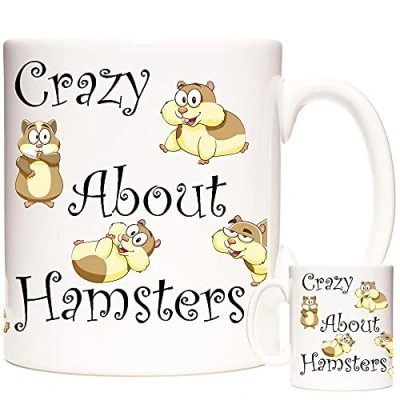 Image of KAZMUGZ Hamster Gift Coffee Mug/Tea Mug. Crazy about Hamsters 11oz Ceramic Mug