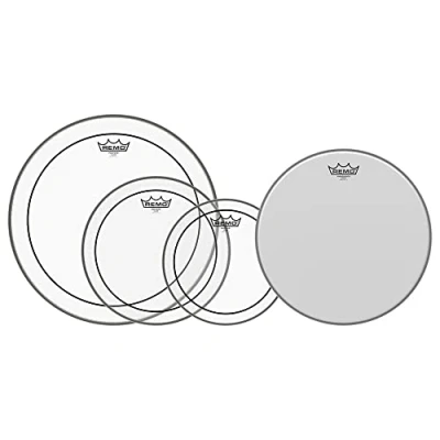 Image of Remo Drum Head Pro Pack Pinstripe Transparent 10 Inches, 12 16 Inches + Free 14 PP 1870 PS