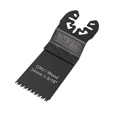 Image of Faithfull FAIMFW34B Flush Cut Wood Blade Side Set 34mm CRV Pack of 5