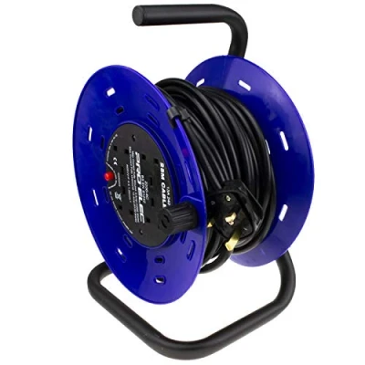 Image of kenable 4 Way Gang Mains Extension 13 Amp Power Outlet Reel Cable 25m [25 metres]