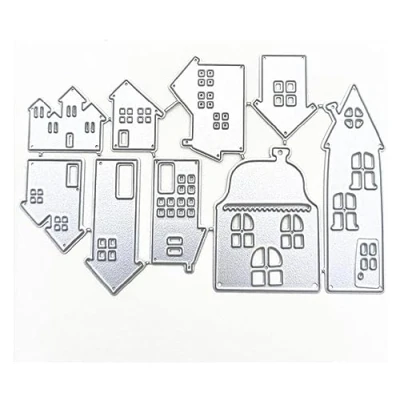 Image of KUKUUU DIY Mold Making Kit Cutting Dies House Metal Stencil Scrapbooking Album Paper Card Template